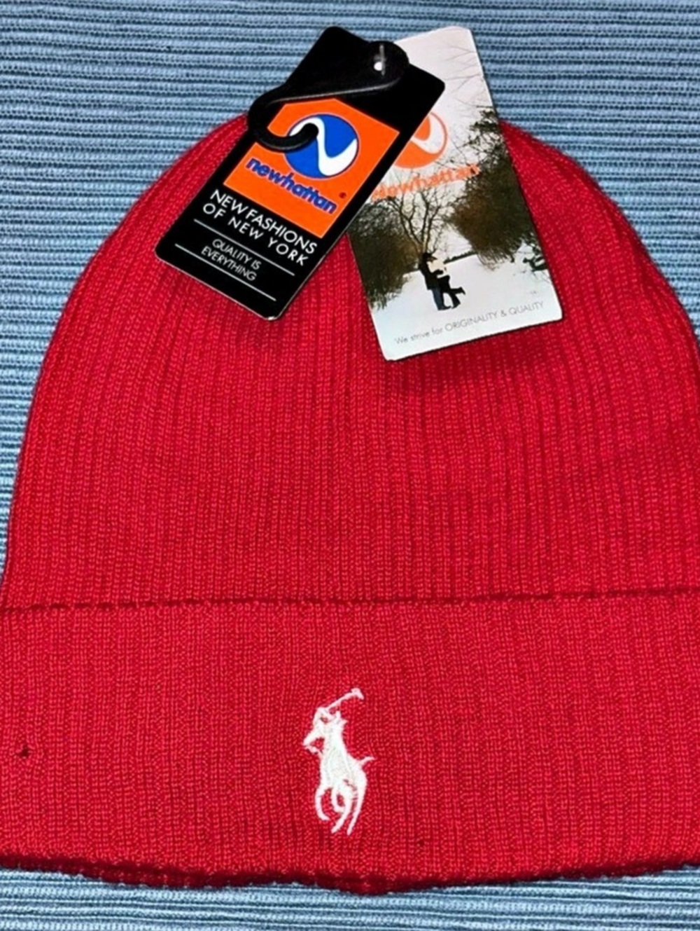 Polo Ralph Lauren Signature Pony Wool-Blend Beanie Red